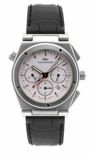 IWC Ingenieur Mecaquartz Chronograph Alarm Stainless Steel / White / Strap IW3815-03 (IW381503)
